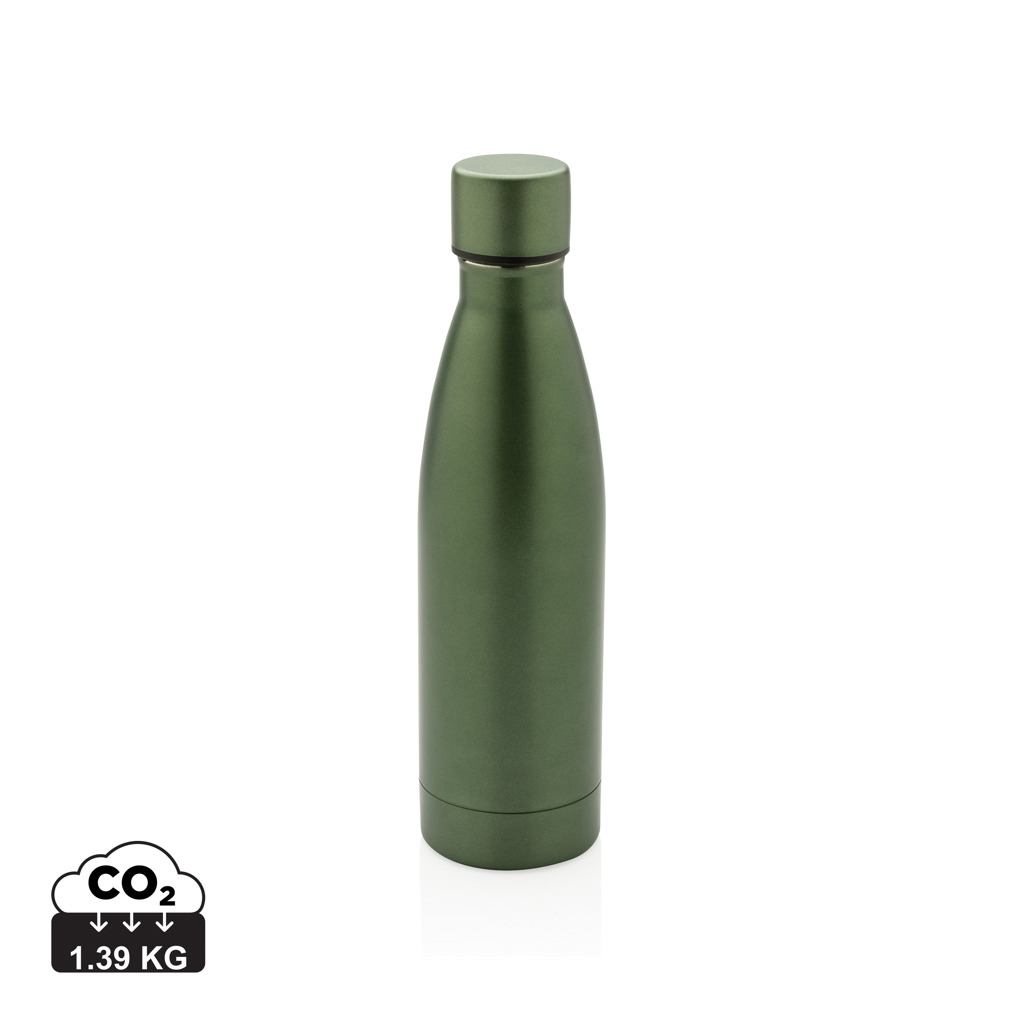 Bouteille isotherme publicitaire en inox recyclé 500 ml Vert 